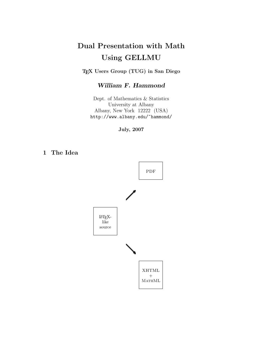 Dual Presentation with Math Using GELLMU