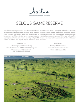 Selous Game Reserve Geo 02-17.Indd