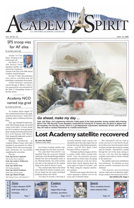 Lost Academy Satellite Recovered Distinguished Graduate