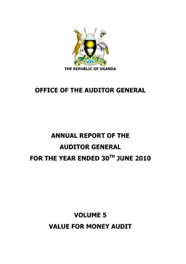 Office of the Auditor General Annual Report of The