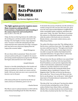 The Anti-Poverty Soldier Page 1 the Nation, and Billmoyers.Com