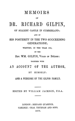 Dr. Richard Gilpin