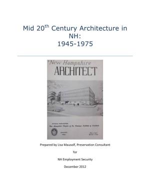 Mid 20Th Century Architecture in NH: 1945-1975