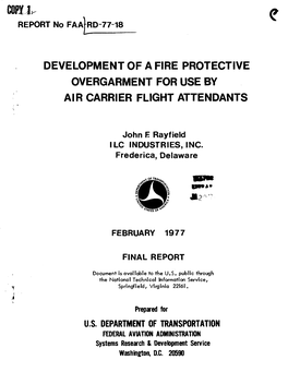 Development of Fire Protective Overgarment For