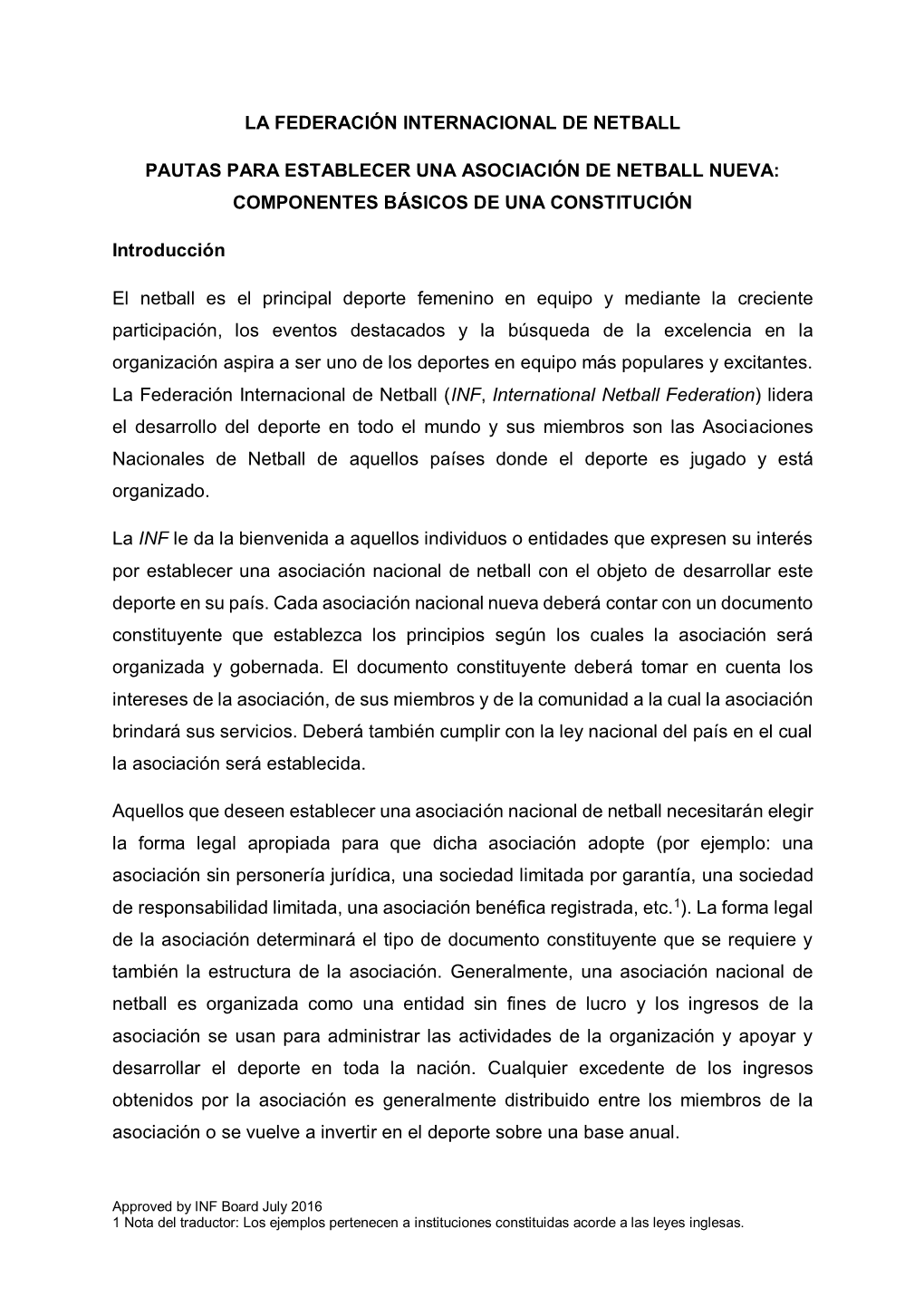 La Federación Internacional De Netball