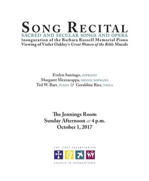 Song Recital