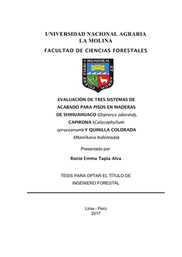 Facultad De Ciencias Forestales