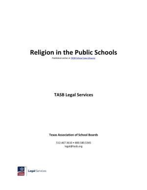 Religion in the Public Schools November 2019