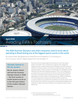 Avoiding FIFA's Footsteps