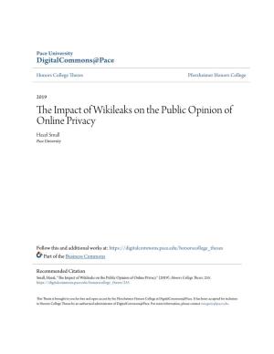 The Impact of Wikileaks on the Public Opinion of Online Privacy
