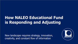 How NALEO Educational Fund Is Responding and Adjusting