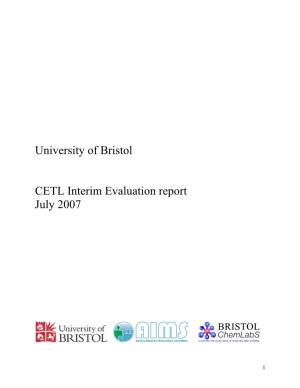 University of Bristol Interim CETL Self-Evaluation