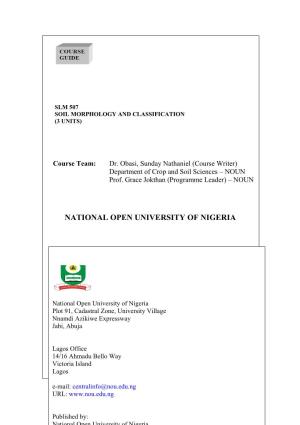 National Open University of Nigeria