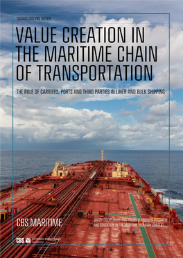 The Role of Carriers, Ports and Third Parties in Liner and Bulk Shipping