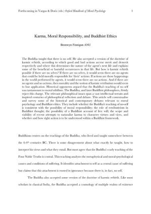 Finnigan Karma Moral Responsibility Buddhist Ethics