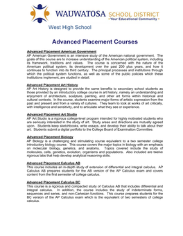 Advanced Placement Courses