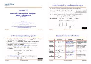 Z-Transform Derived from Laplace Transform