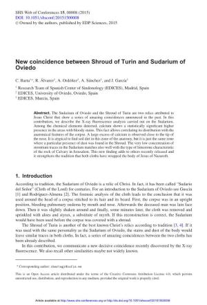 New Coincidence Between Shroud of Turin and Sudarium of Oviedo