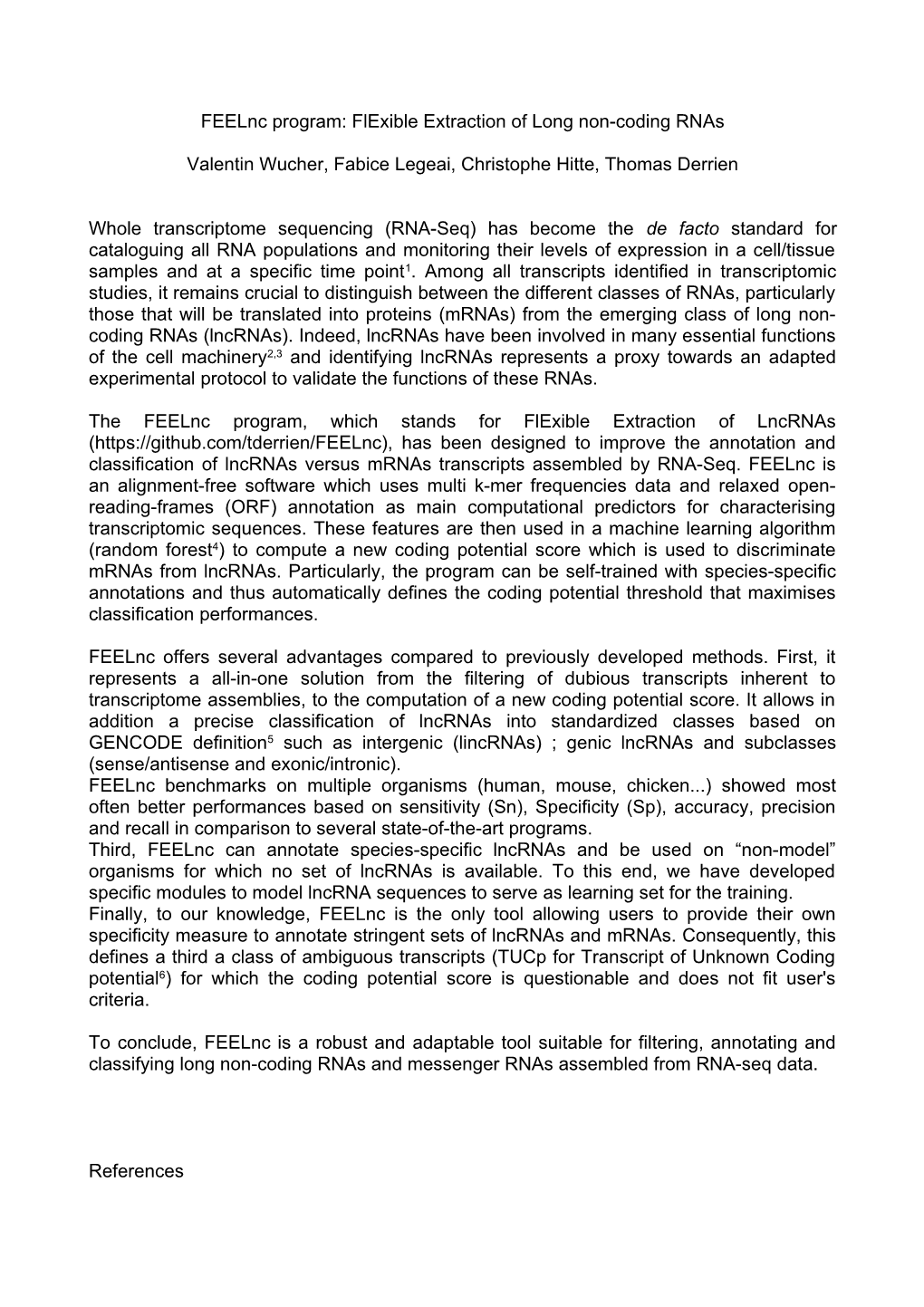 Feelnc Program: Flexible Extraction of Long Non-Coding Rnas