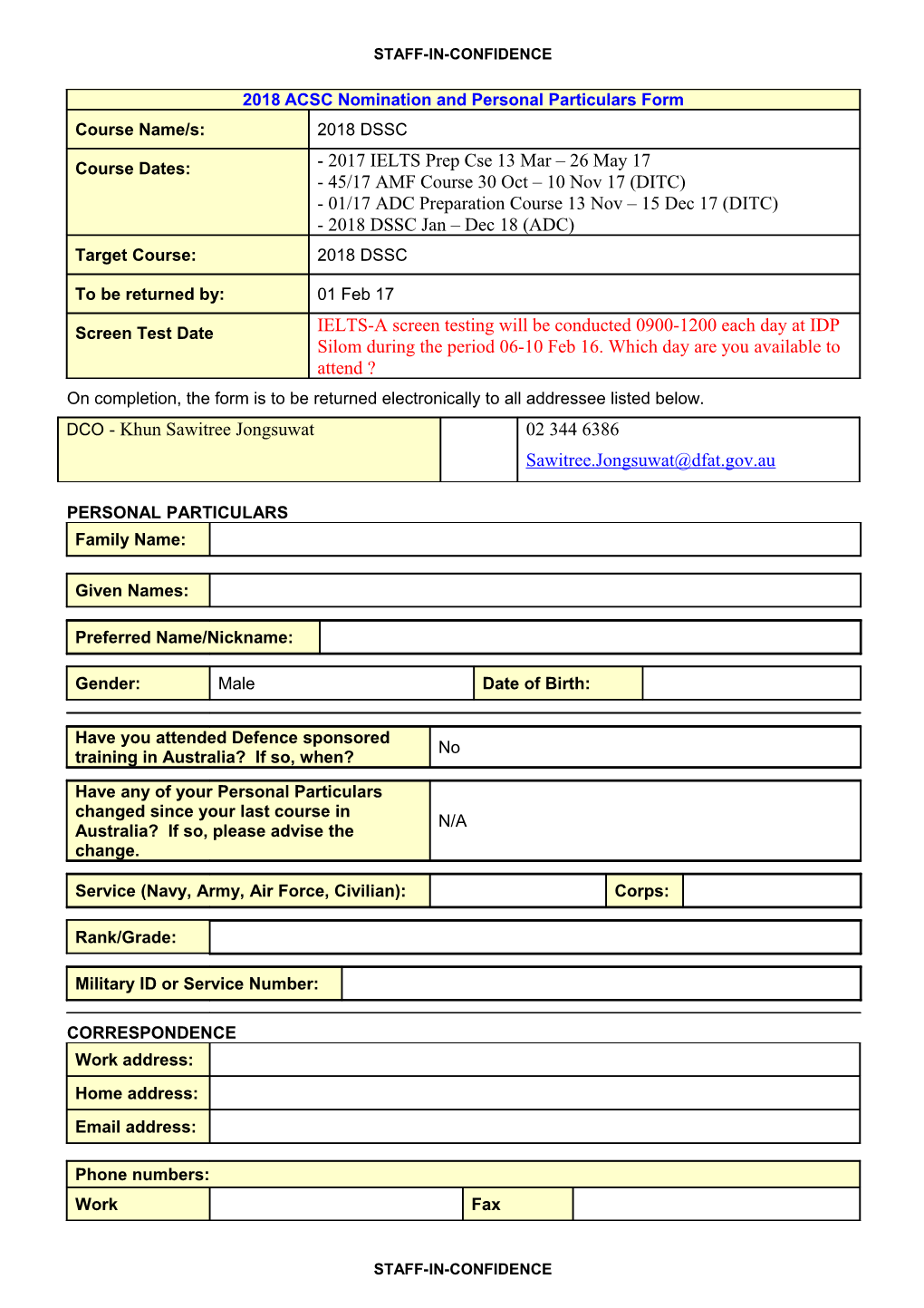 2018 ACSC Nomination and Personal Particulars Form