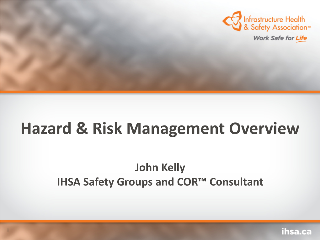 Hazard and Risk Management