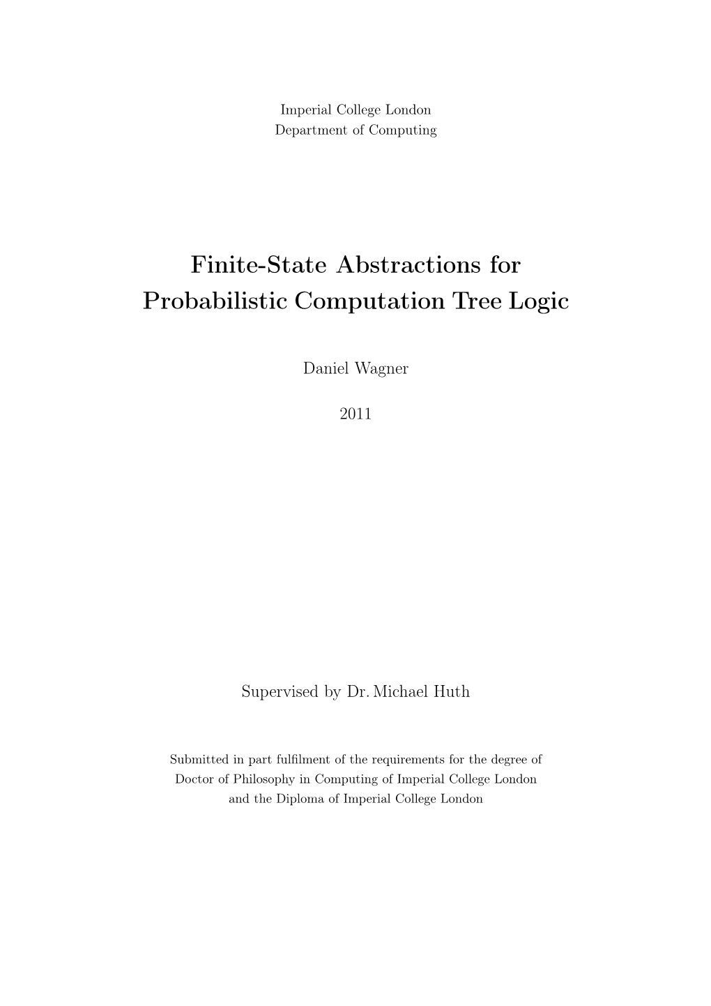 Finite-State Abstractions for Probabilistic Computation Tree Logic