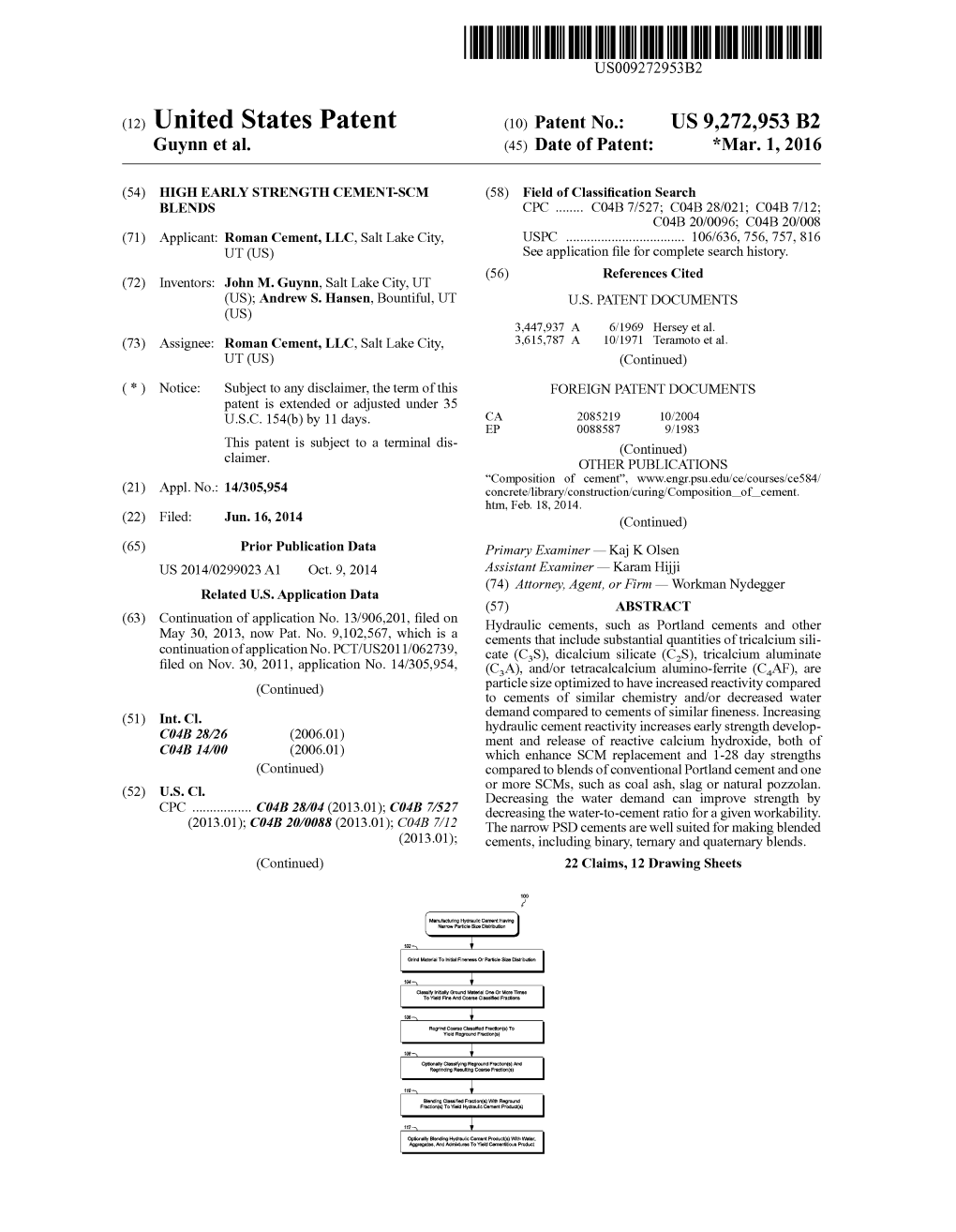 (12) United States Patent (10) Patent No.: US 9.272,953 B2 Guynn Et Al