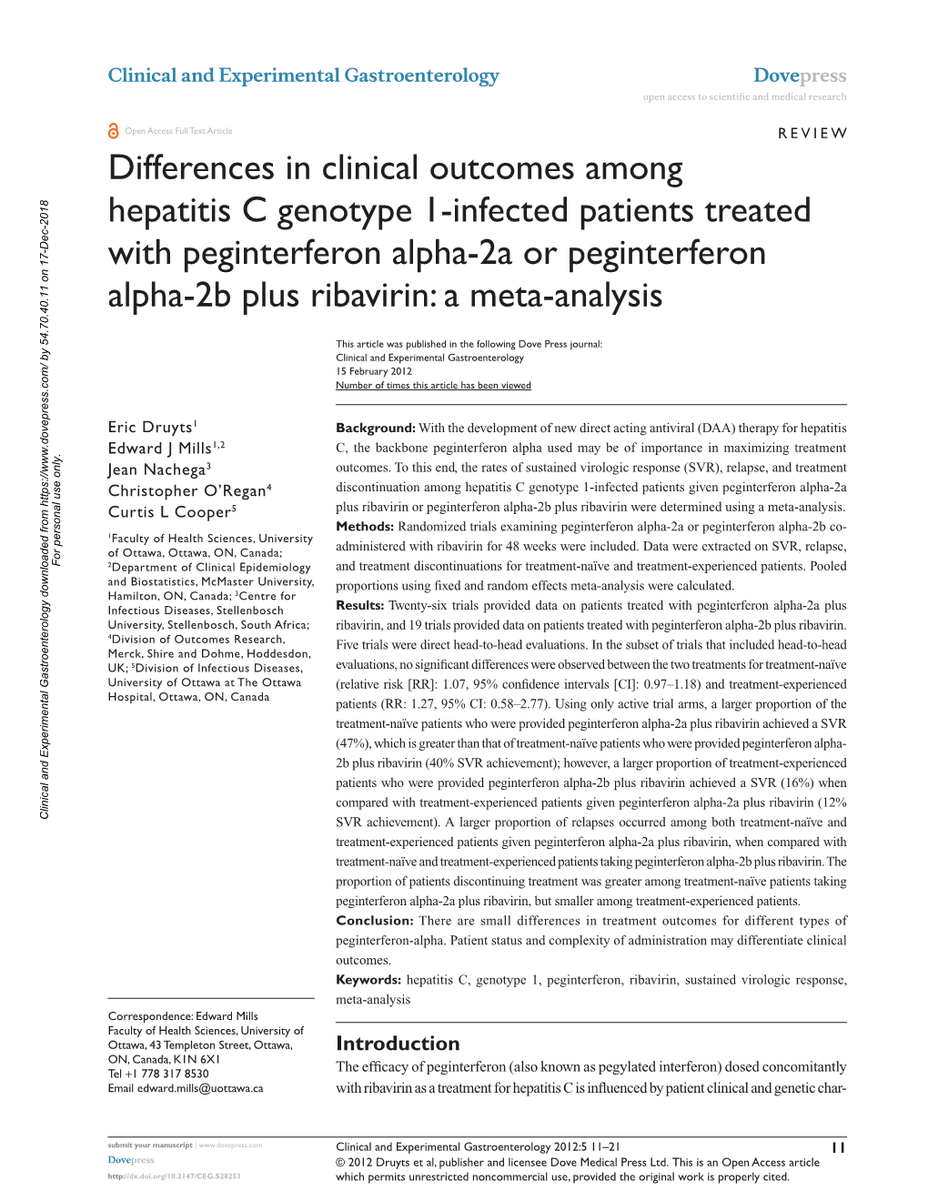 Differences in Clinical Outcomes Among Hepatitis C Genotype 1