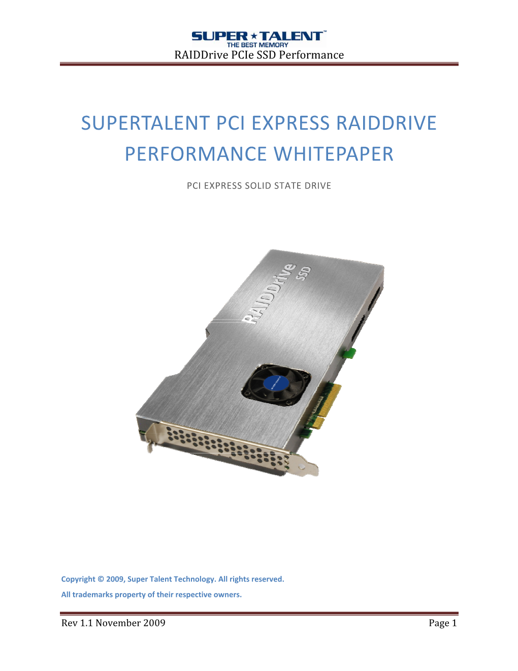 Raiddrive Performance Whitepaper