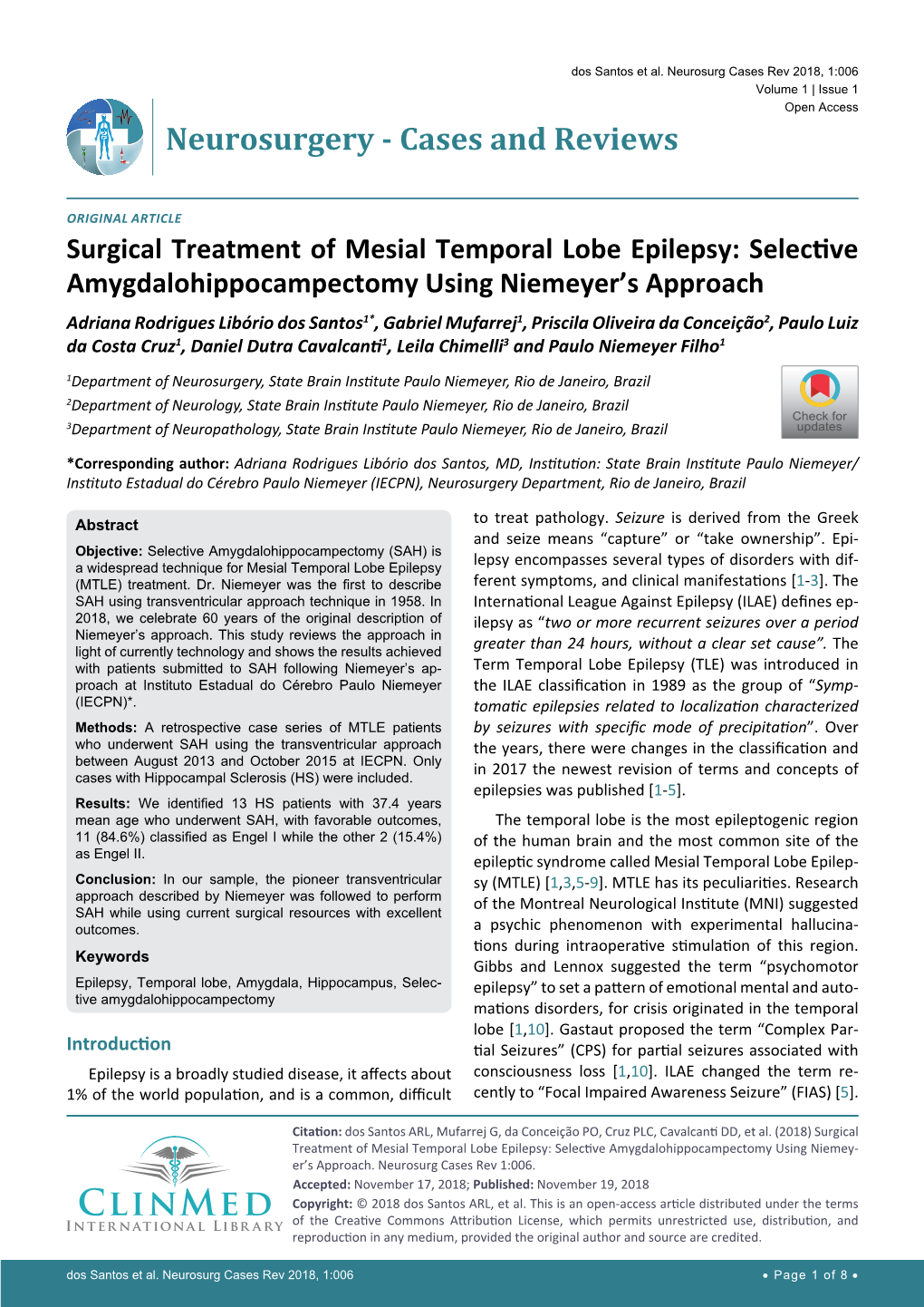 Surgical Treatment of Mesial Temporal Lobe Epilepsy: Selective