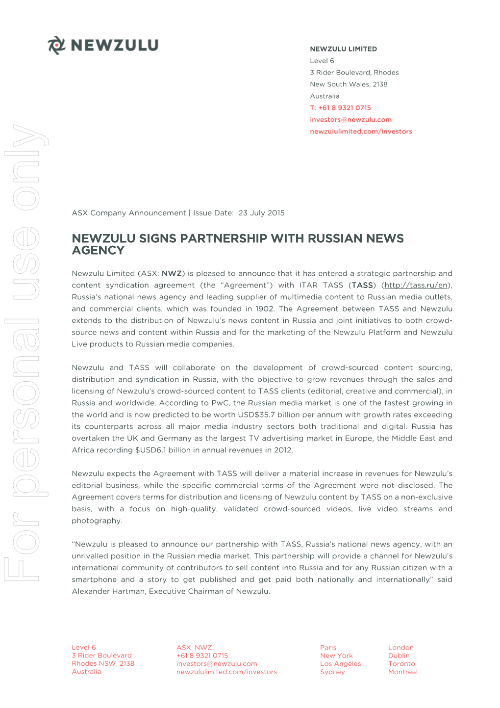 Russian Nnewsews Agency