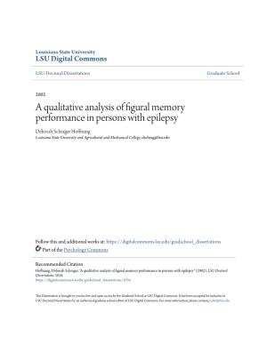 A Qualitative Analysis of Figural Memory Performance in Persons