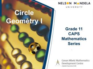 Circle Geometry I Grade 11 CAPS Mathematics Series Outcome for This Topic