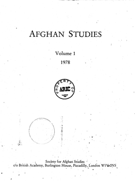 Afghan Studies