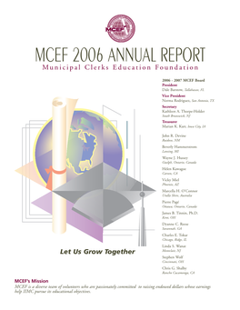 MCEF Annual Report 2006
