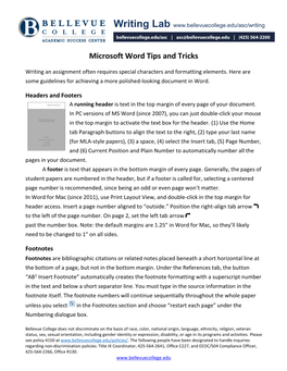 MS Word Tips and Tricks