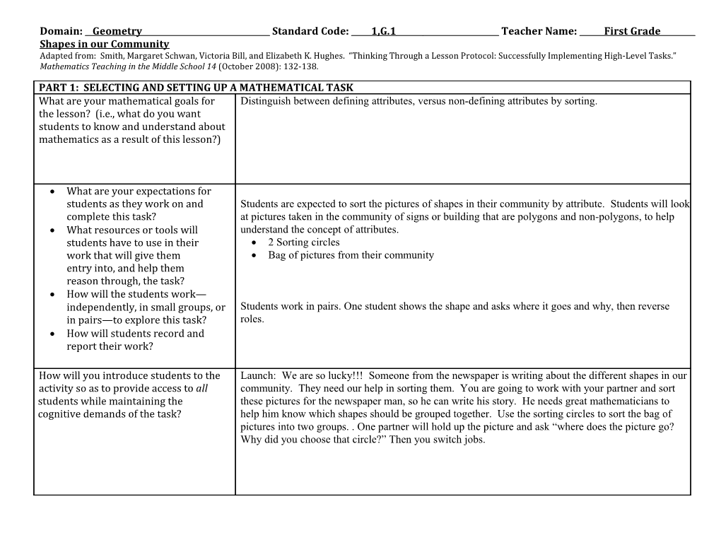 Thinking Through a Lesson Protocol (TTLP) Template s23