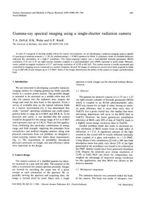 Gamma-Ray Spectral Imaging Using a Single-Shutter Radiation Camera