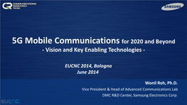 5G Mobile Communications for 2020 and Beyond - Vision and Key Enabling Technologies