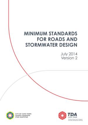 Minimum Standards for Roads and Stormwater Design