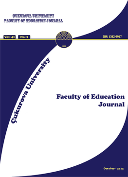 Çukurova University Faculty of Education Journal