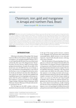 Chromium, Iron, Gold and Manganese in Amapá and Northern Pará, Brazil Wilson Scarpelli1* , Elio Hiromi Horikava2