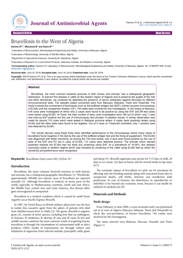 Brucellosis in the West of Algeria