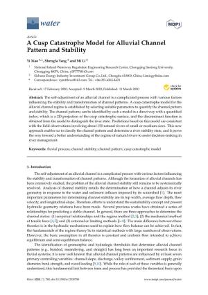 A Cusp Catastrophe Model for Alluvial Channel Pattern and Stability