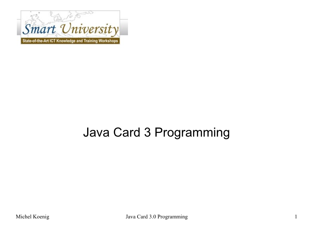 Java Card 3 Programming