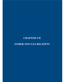 Chapter-Vii Other Non-Tax Receipts