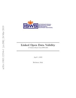 Linked Open Data Validity Arxiv:1903.12554V1 [Cs.DB]