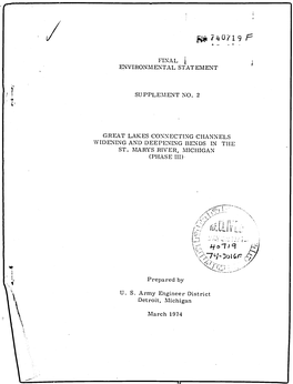Great Lakes Connecting Channels, Widening and Deepening Bends in the St