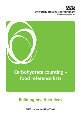 Carbohydrate Counting – Food Reference Lists