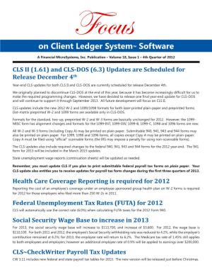On Client Ledger System™ Software